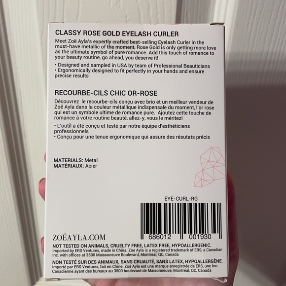Zoe Ayla Classy Rose Gold Eyelash Curler - Picture 2 of 3